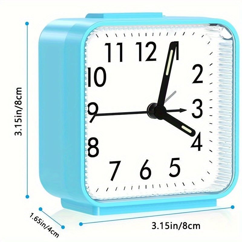 Skorter | TimeEase - Silent Rectangular Alarm Clock with Luminous Hands
