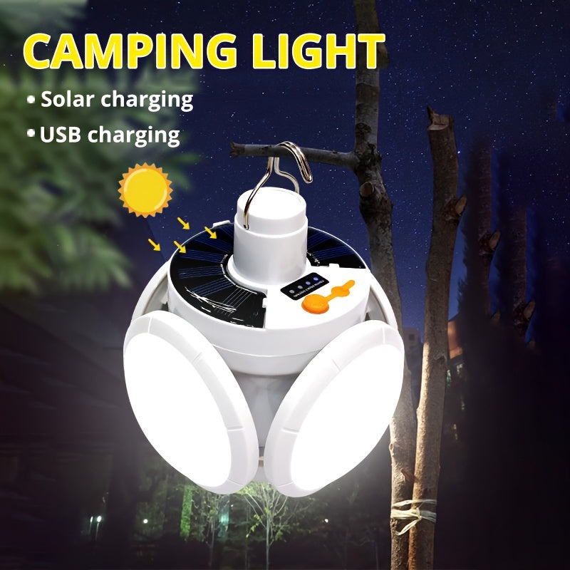 Skorter | SolarFold - Portable USB Rechargeable LED Camping Light, Ideal