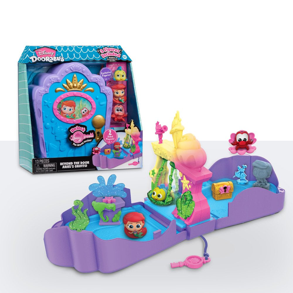 Skørter | Disney Doorables behind the Door Ariel's Grotto Playset, Includes 3 Exclusive Disney The Little Mermaid Figures, 8 Accessories, and 1 Key, Children's Toys for Ages 5 and Up