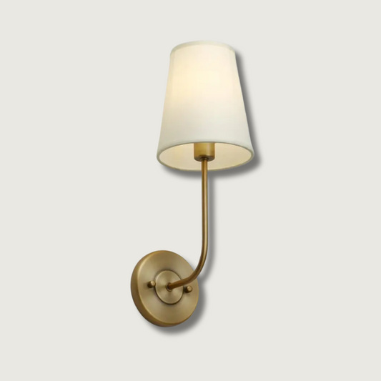Skorter | LoomGlow – Modern Wall Lamp Featuring Woven Metal and Soft Fabric