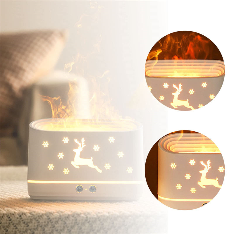 Skorter | Elk Flame Air Humidifier Diffuser Quiet Household Atmosphere Lamp