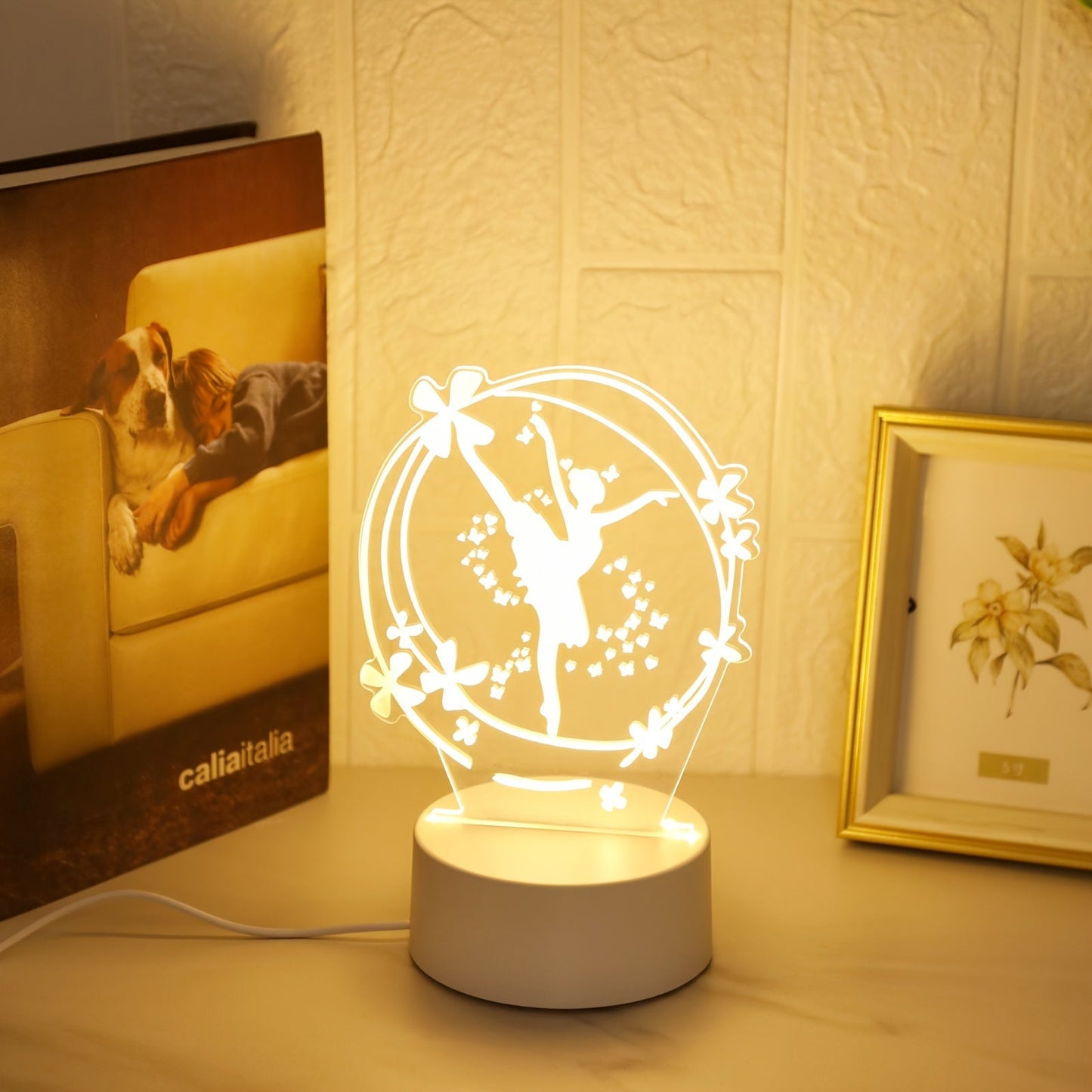 Skorter | Room lamp - 3D Ballet dancer LED Night light USB Powered