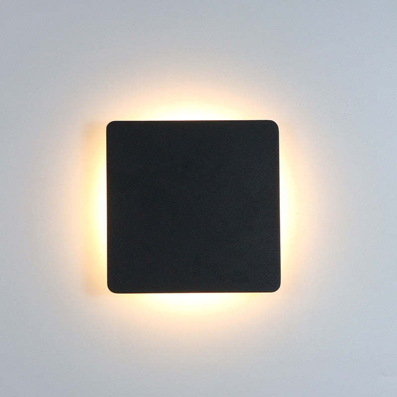 Skorter | LunaGlow - Minimalist LED Wall Lamps Black Metal for Garden and Hallway
