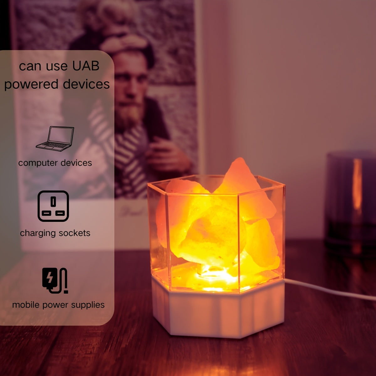 Skorter | Salt lamp - Himalayan Night lamp with USB connection