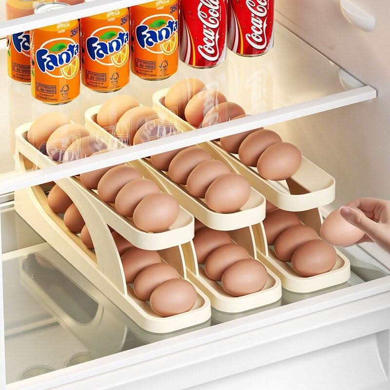 Skorter | Automatic Rolling Egg Storage Rack for Fridge