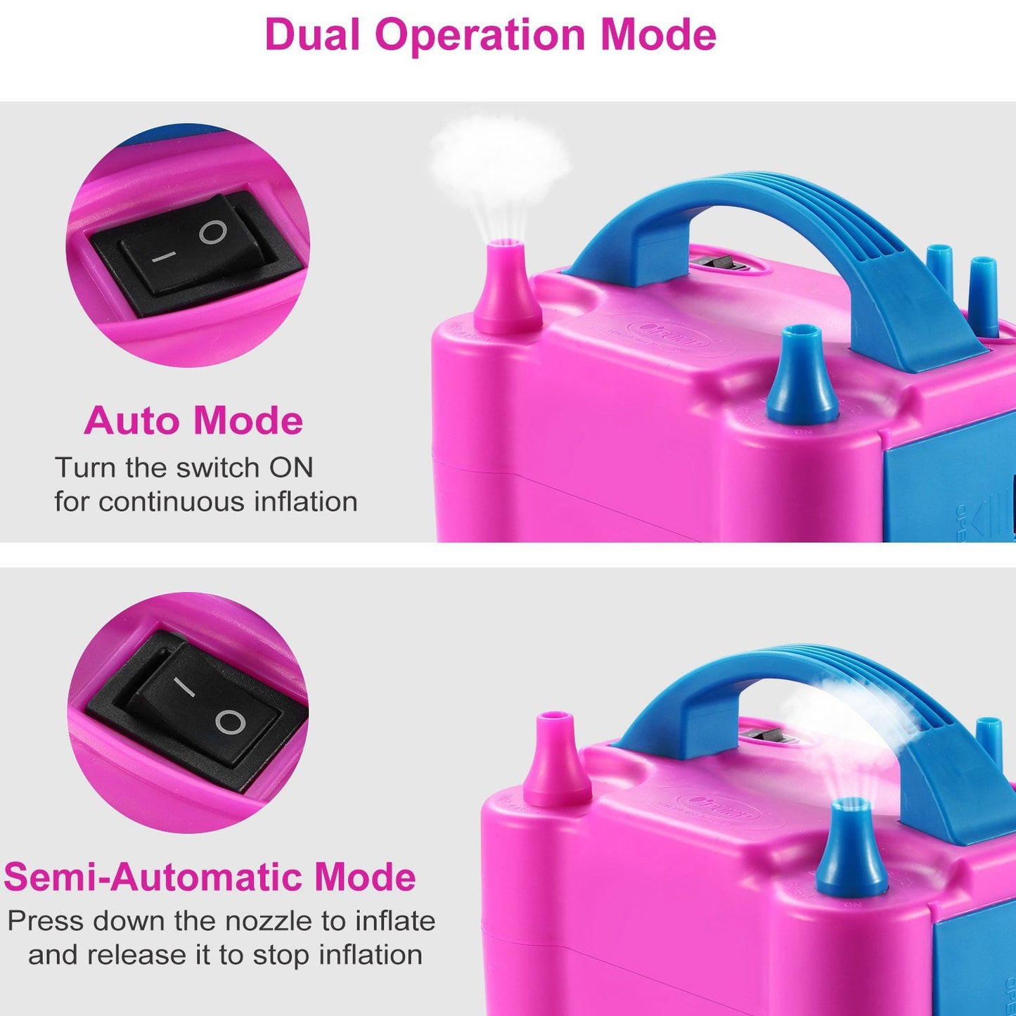 Skorter | Electric Balloon Pump 600W Balloon Blower Inflator Double Nozzle