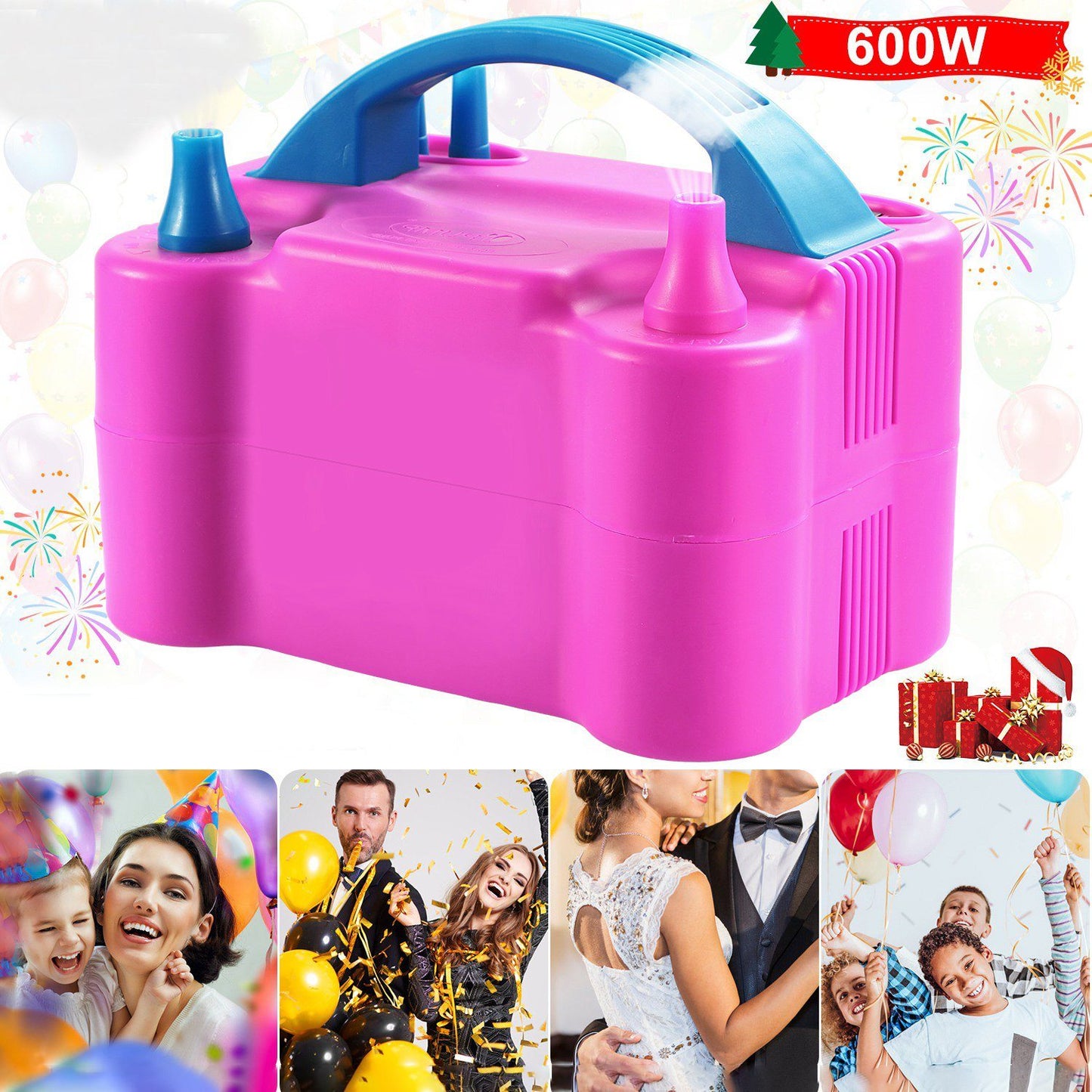 Skorter | Electric Balloon Pump 600W Balloon Blower Inflator Double Nozzle