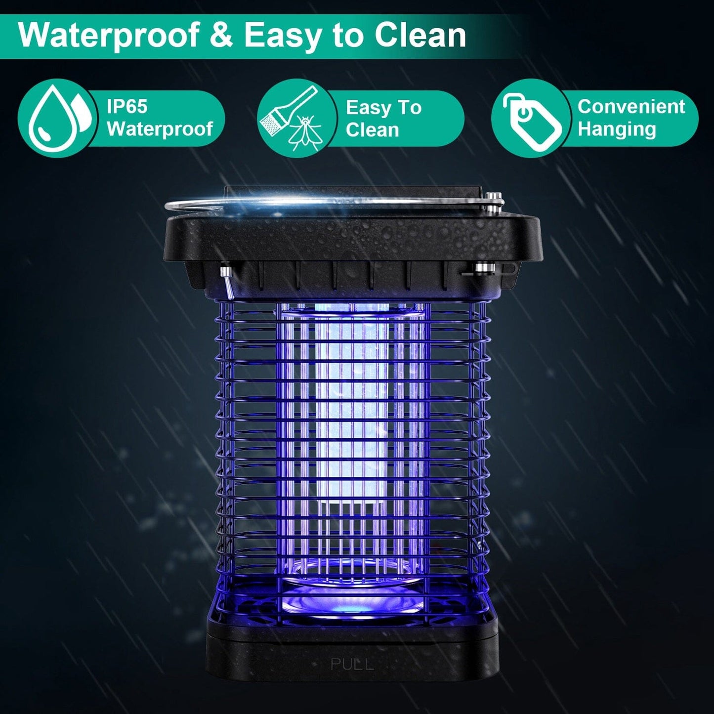 Skorter | Electric solar-powered insect zapper lamp IP65 waterproof for indoor and outdoor