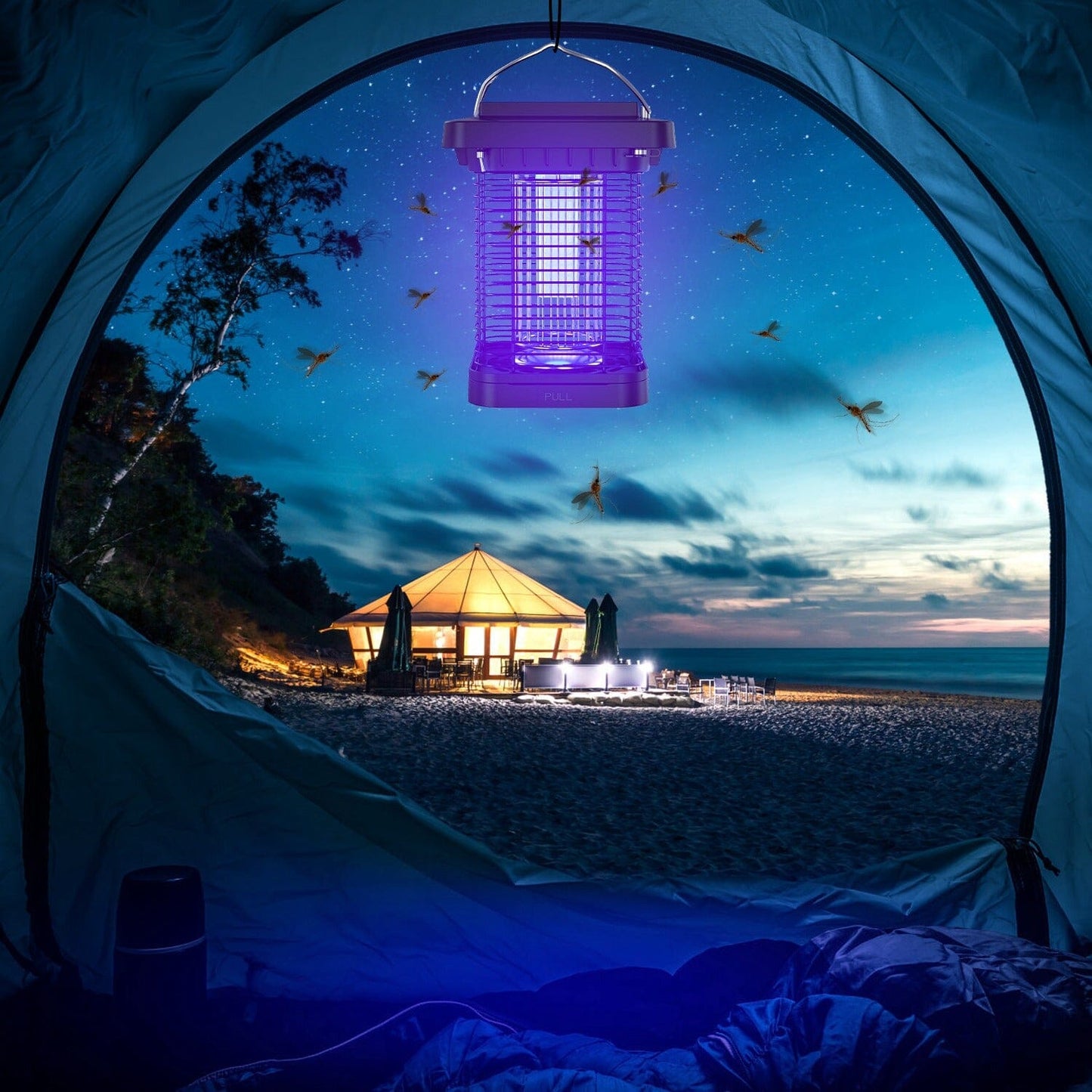 Skorter | Electric solar-powered insect zapper lamp IP65 waterproof for indoor and outdoor