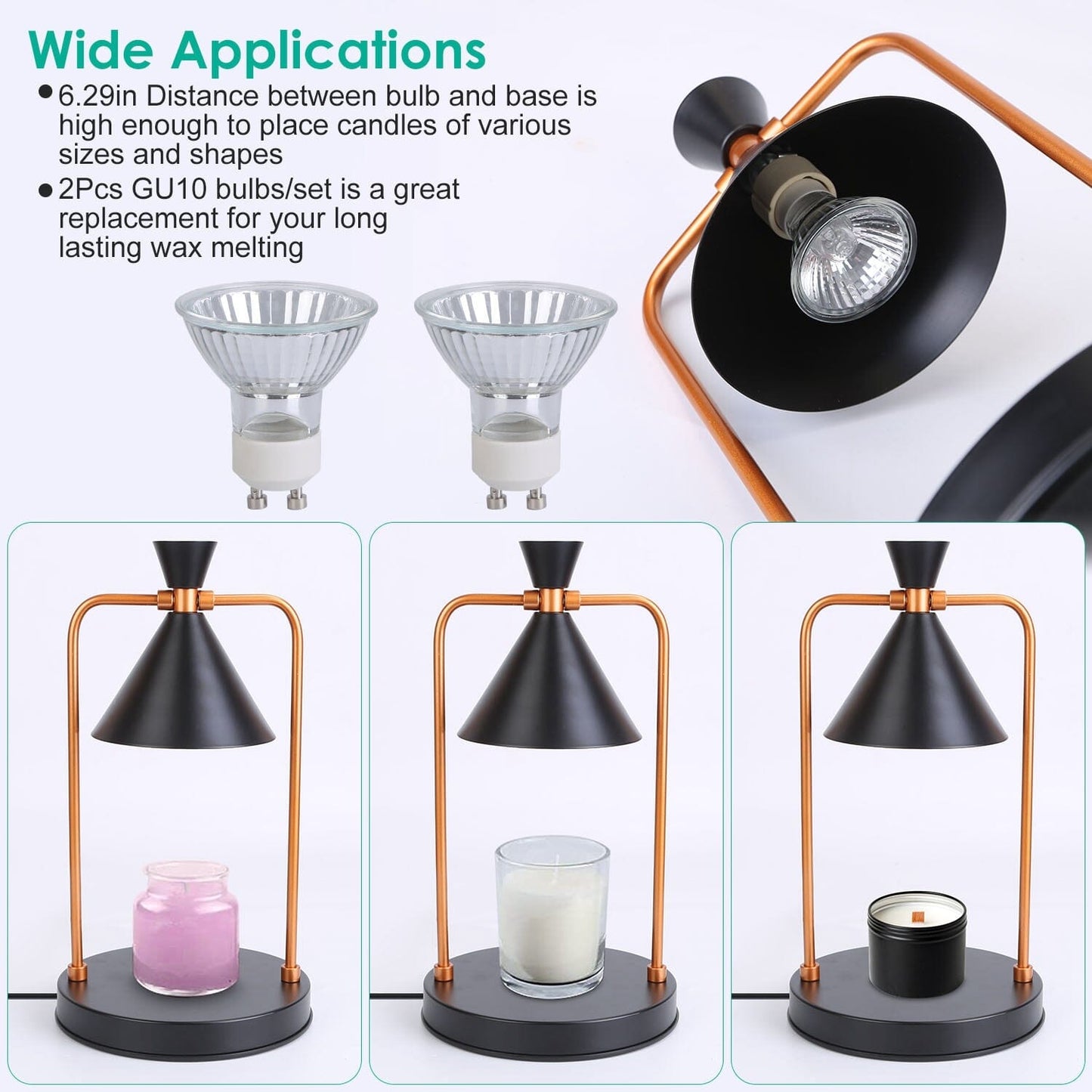 Skorter | Electric wax melting lamp dimmable with 2 GU10 bulbs