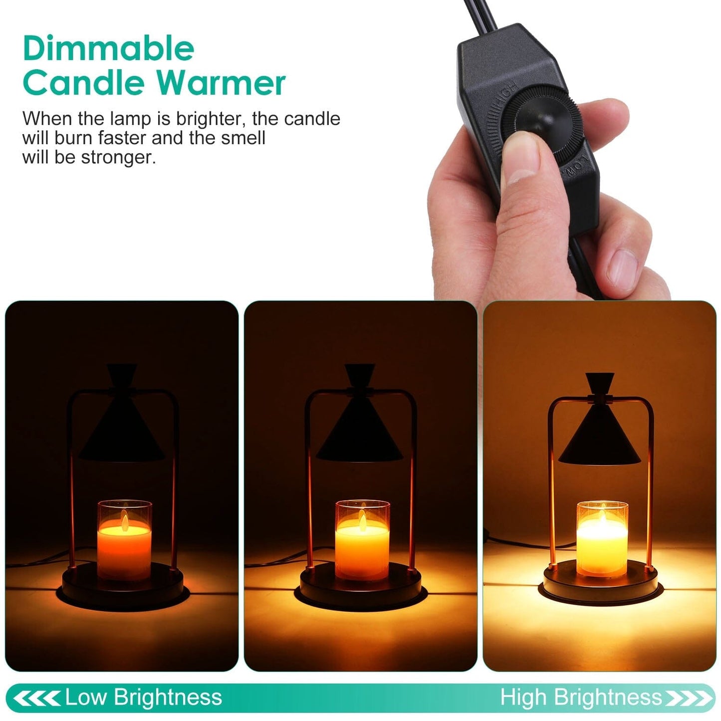 Skorter | Electric wax melting lamp dimmable with 2 GU10 bulbs