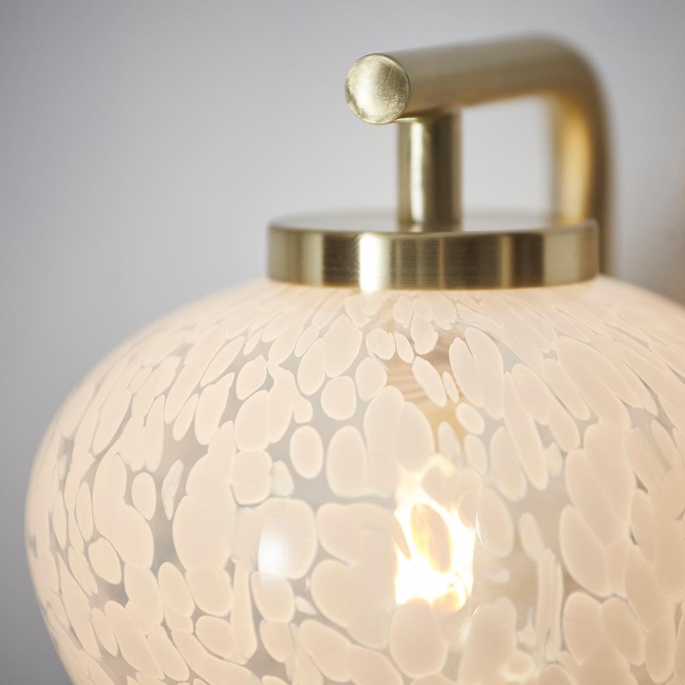 Skorter | Emily Gold Wall Lamp with Confetti Glass