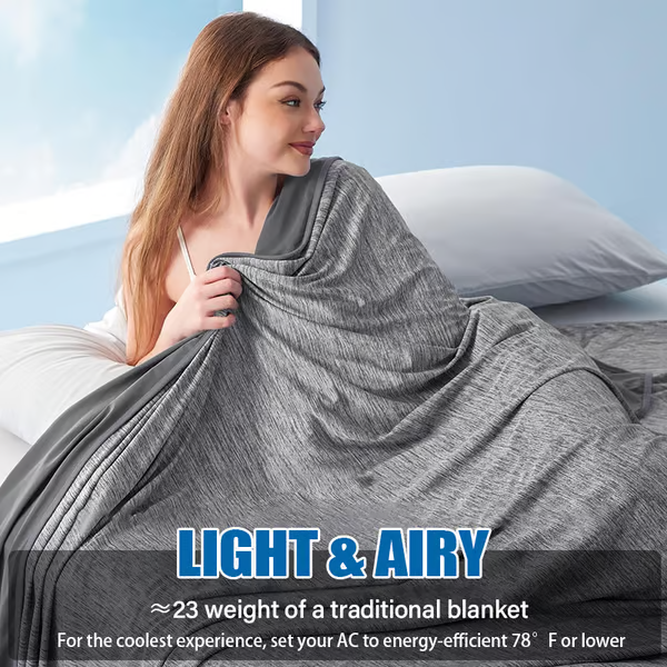 Skorter | The Cold Blanket – Lightweight Summer Throw That Keeps You Cool, Dry & Rested All Night | Best Blanket for Hot Sleepers & Night Sweats