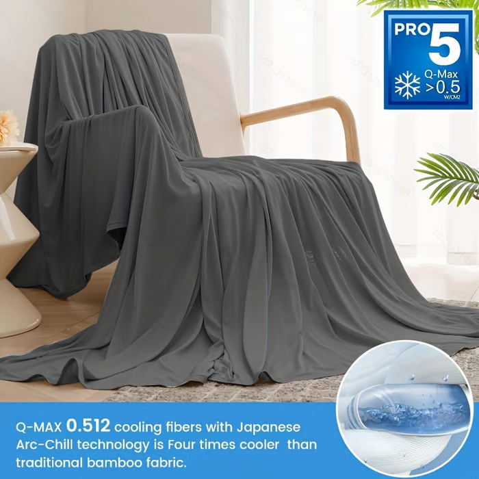 Skorter | The Cold Blanket – Lightweight Summer Throw That Keeps You Cool, Dry & Rested All Night | Best Blanket for Hot Sleepers & Night Sweats