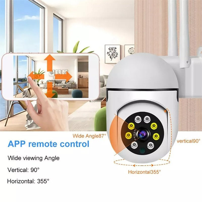 Skørter | 2.4Ghz & 5G Security Camera, 1080P Wireless Security Cameras Outdoor, 360 Degrees Outdoor Surveillance Cameras for Home Security with Motion Detection, 2-Way Audio