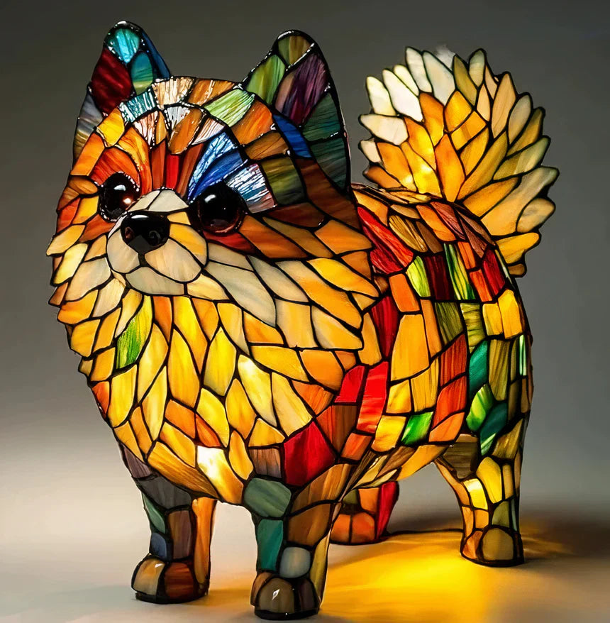 Skorter | GlowPaw Dog Tribute Lamp – Handmade Acrylic Night Light for Dog Lovers (USB Powered)
