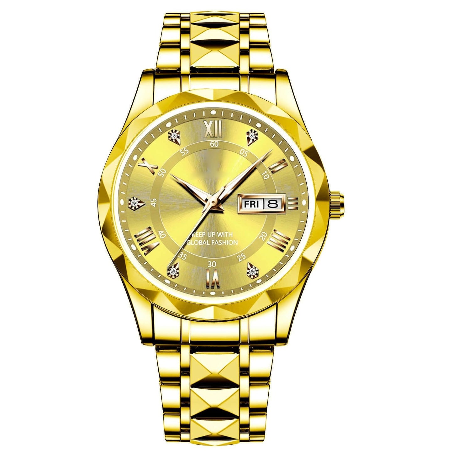 Skorter | Waterproof Luminous Stainless Steel Two-tone Quartz Men's Watch