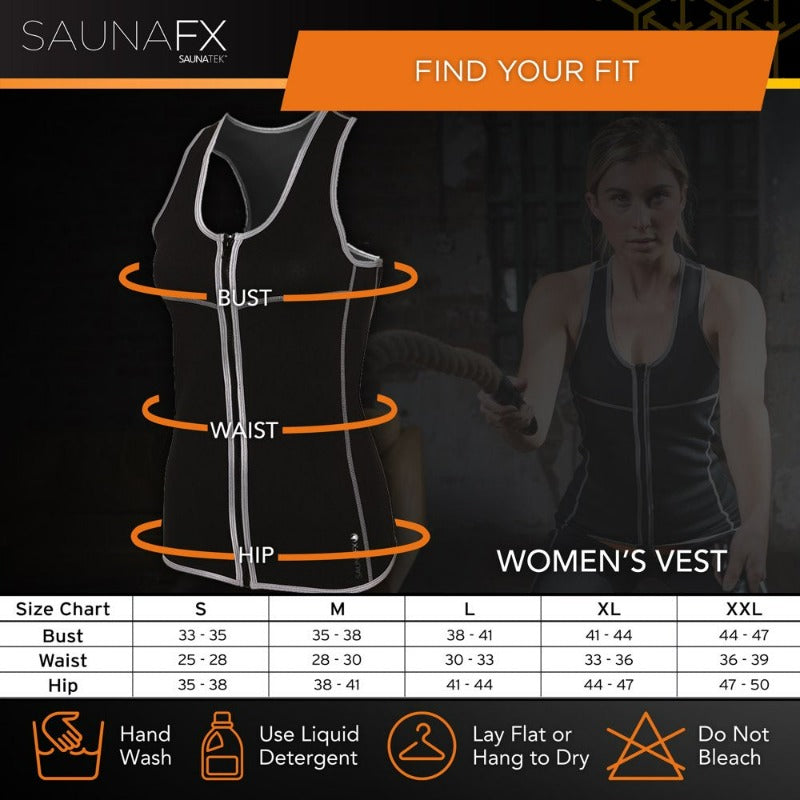 Skørter | Women's Slimming Neoprene Sauna Vest with Microban Antimicrobial Protection