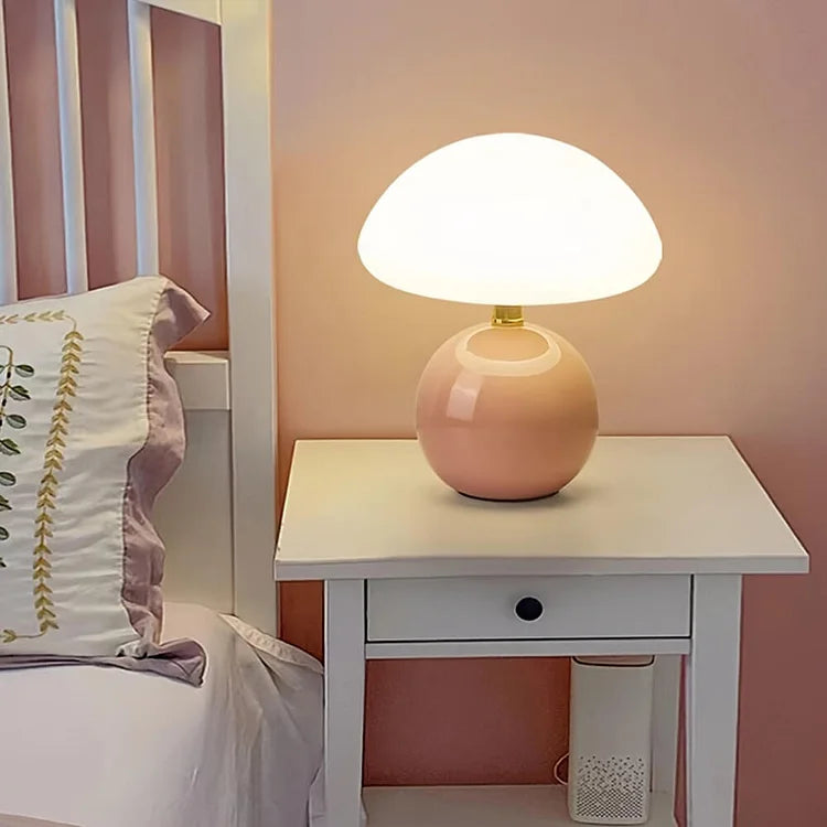 Skorter | Shaped Table Lamp – Elegant French Cream Lamp for a Cozy Bedroom