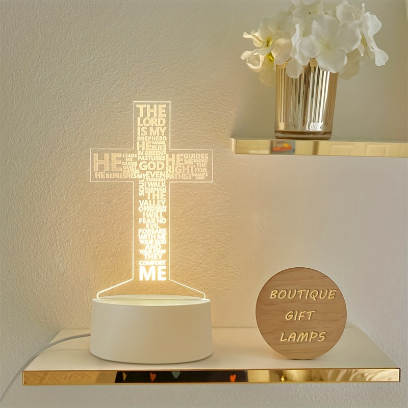 Skorter | CrossLight - 3D LED Night Light Acrylic USB-powered