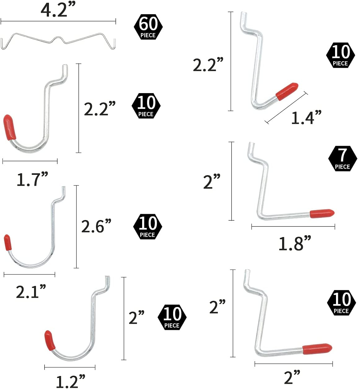 Skorter | 150 Piece Pegboard Hooks Assortment, Metal Pegboard Hooks, Plastic Bins, and Peg Locks for Organizing Tools