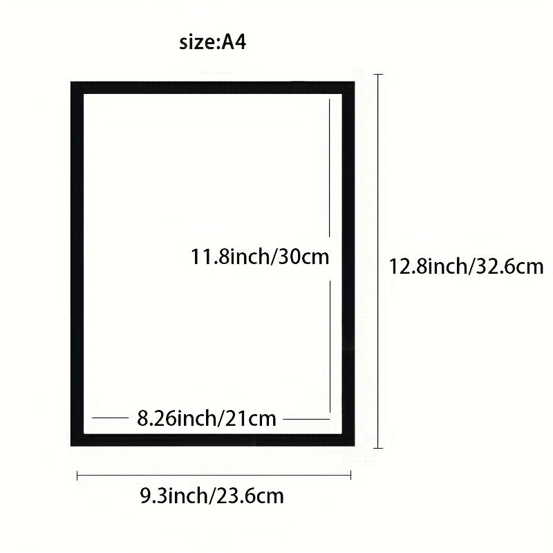 Skorter | 10 pieces Magnetic Photo frame - A4 Poster frame, Reusable Frame in Gold/Silver/Black for Wall decoration