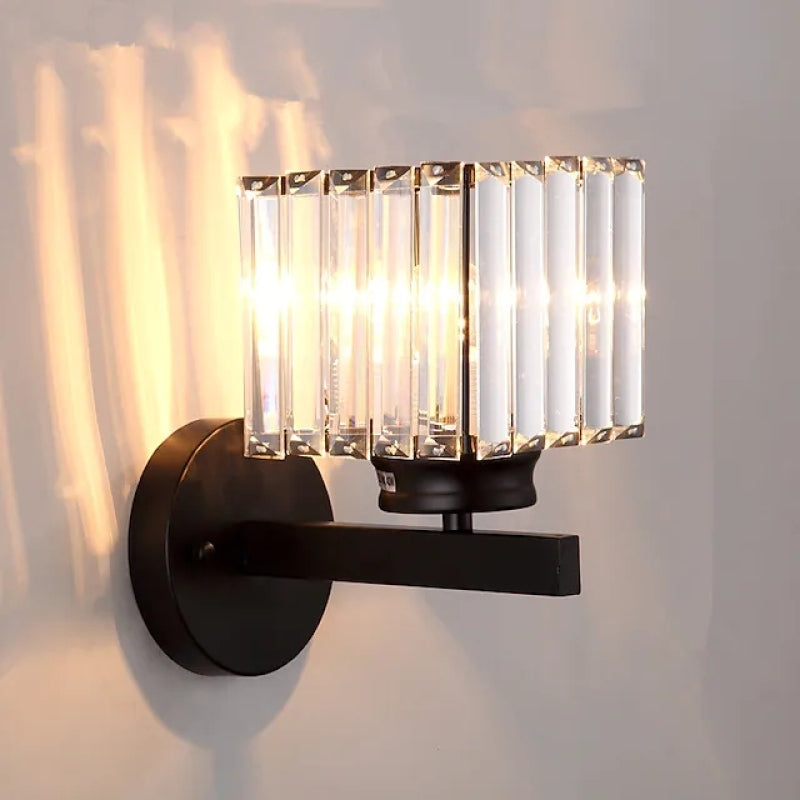 Skorter | Herbert Modern LED Wall Lamp - Indoor - Black - Bedroom - Crystal/Metal