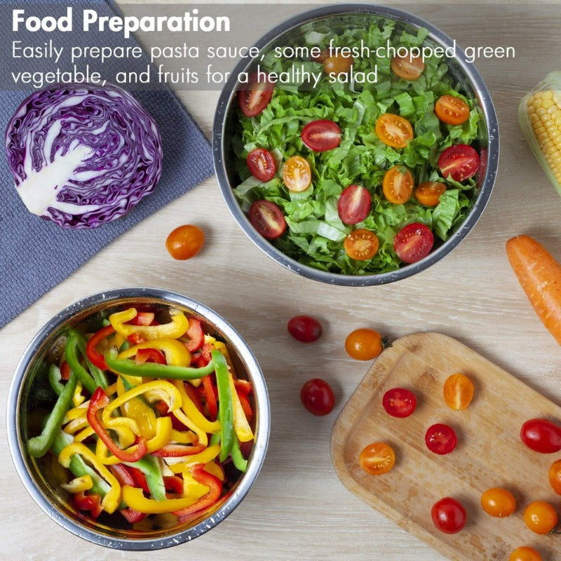 Skørter | 7 pcs metal bowls with lid for kitchen