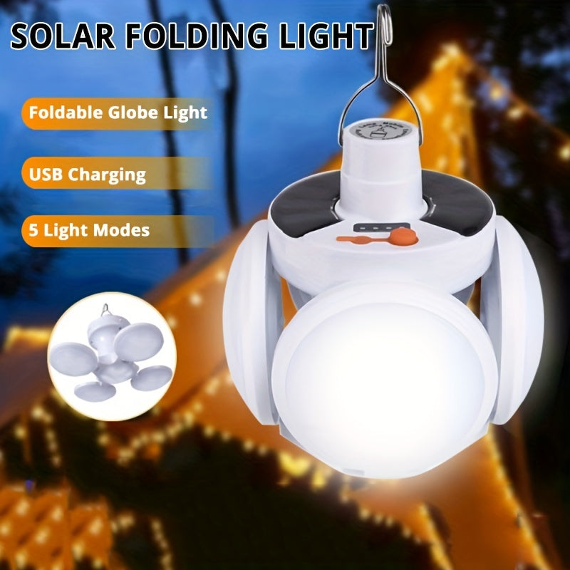 Skorter | SolarFold - Portable USB Rechargeable LED Camping Light, Ideal