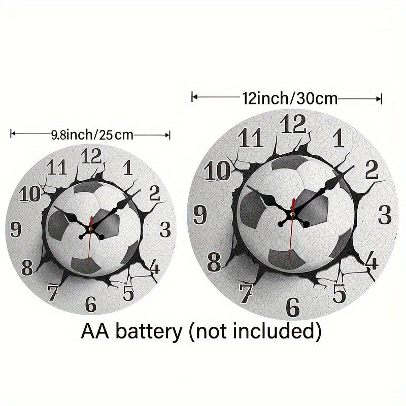 Skorter | Silent Tree Football Wall Clock - Sports Theme for Living Room, Office & Gym