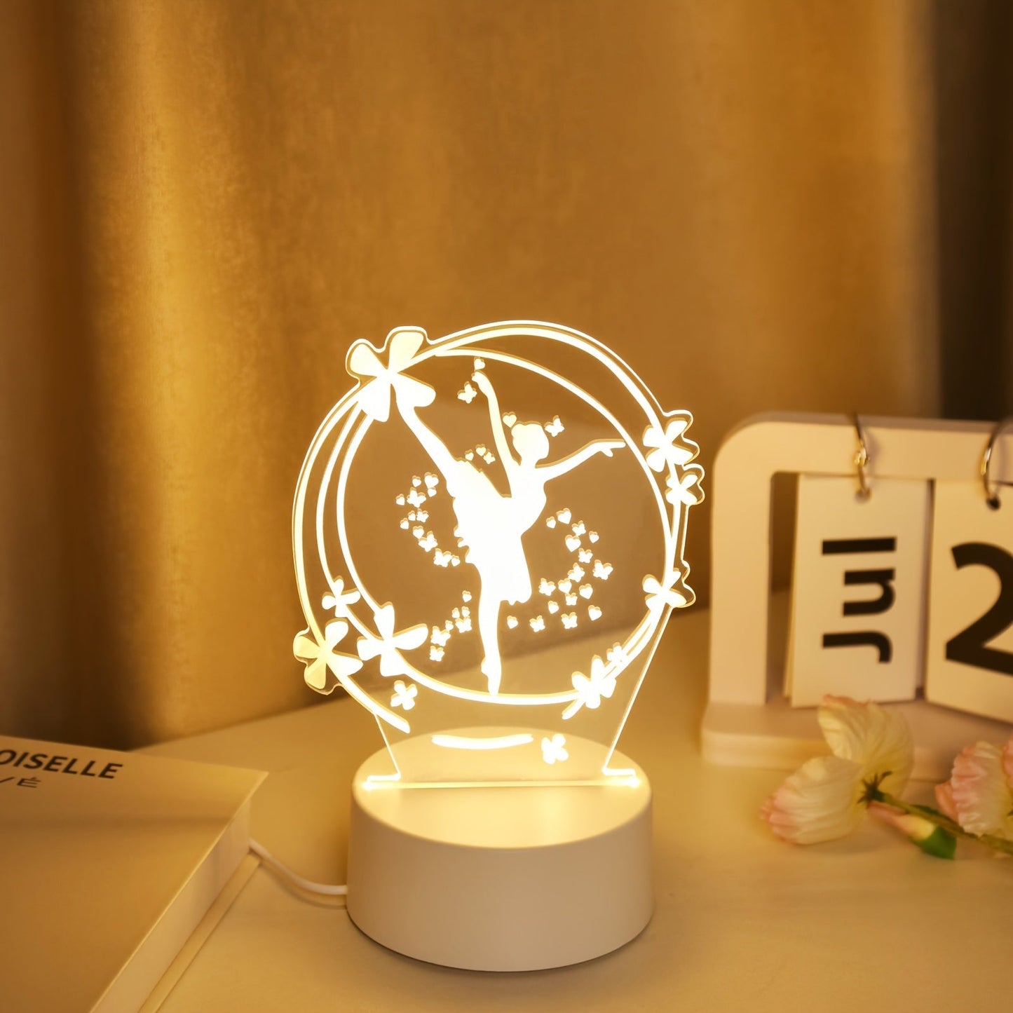 Skorter | Room lamp - 3D Ballet dancer LED Night light USB Powered