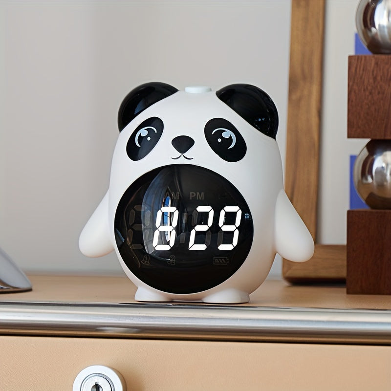 Skorter | PandaGlow - Cute USB Rechargeable Alarm Clock with Temperature Display
