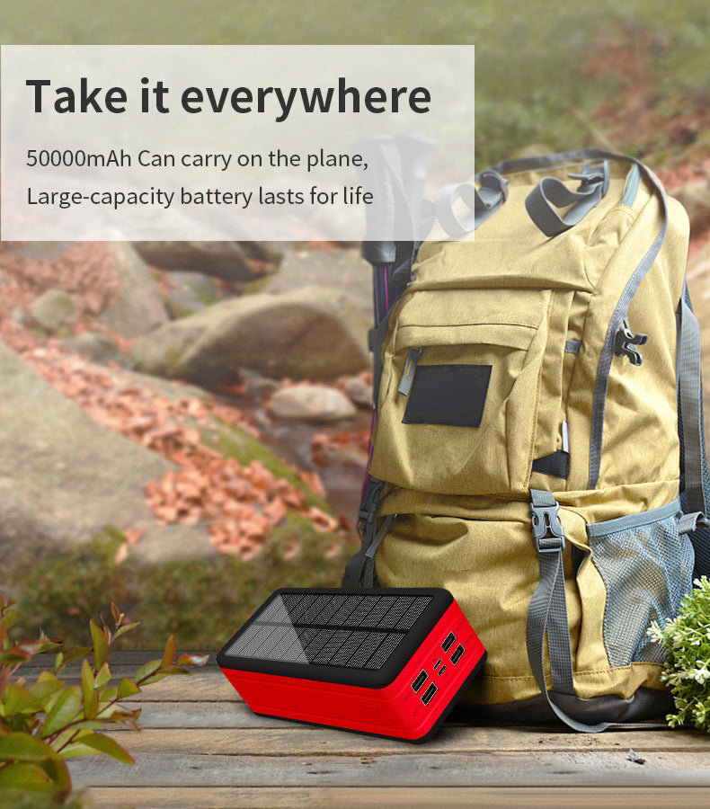 Skorter | Massive 50000 mAh Capacity Wireless Solar Power Bank