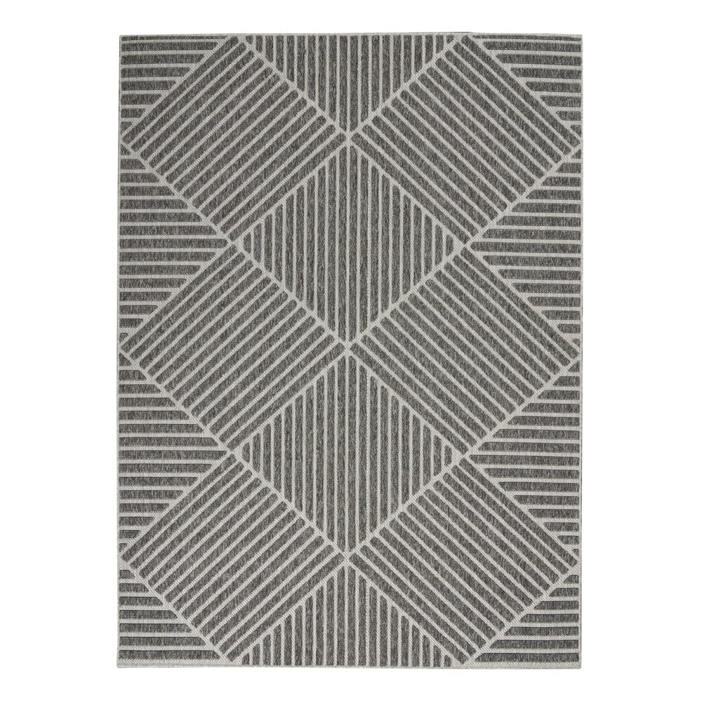 Skorter | Fensham Dark Gray Geometric Indoor / Outdoor Rug