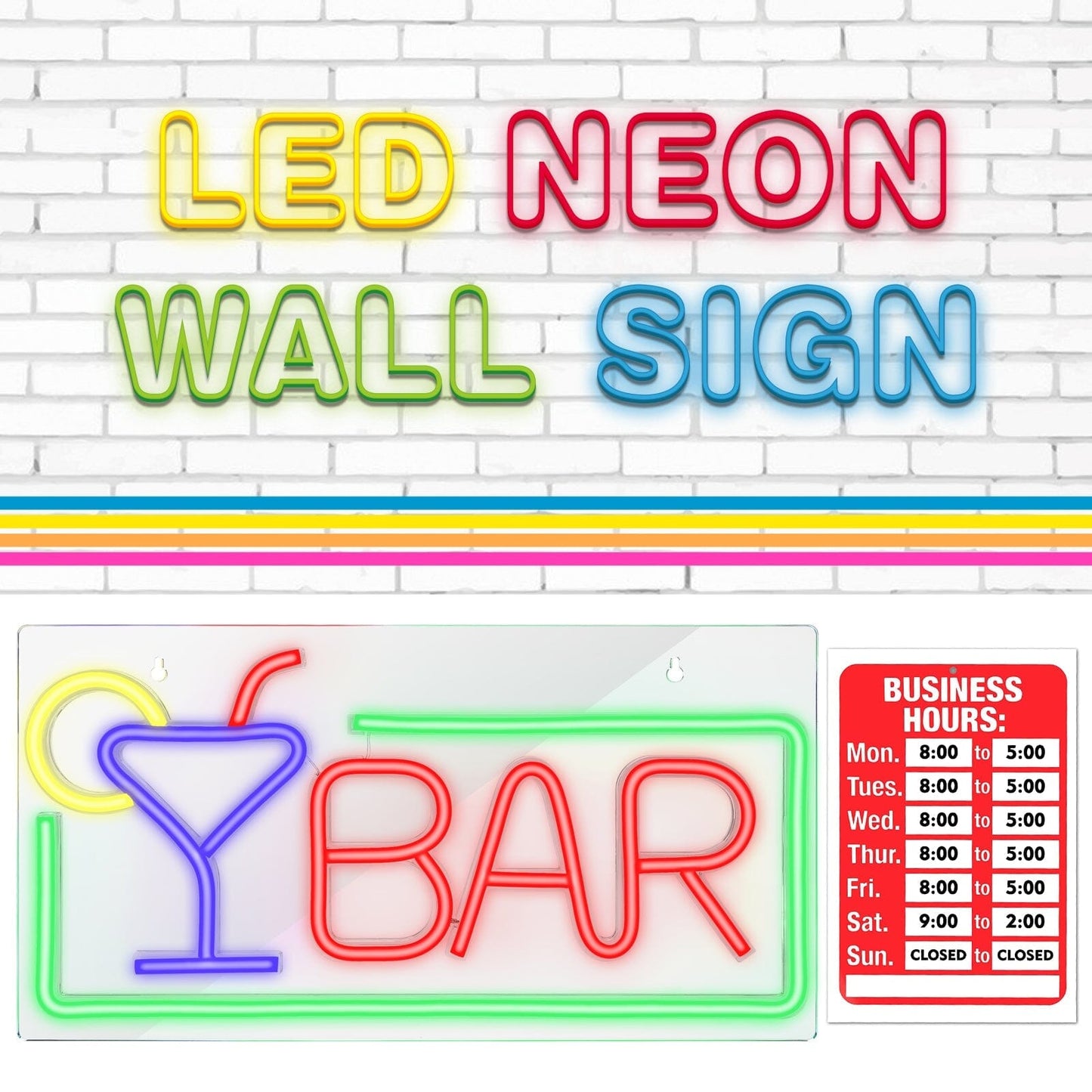 Skorter | FITNATE 3D Art USB Powered LED Open Sign Decorate