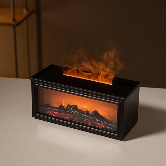 Skorter | FlameAura – Aromatherapy Fireplace Diffuser with 7 LED Colors