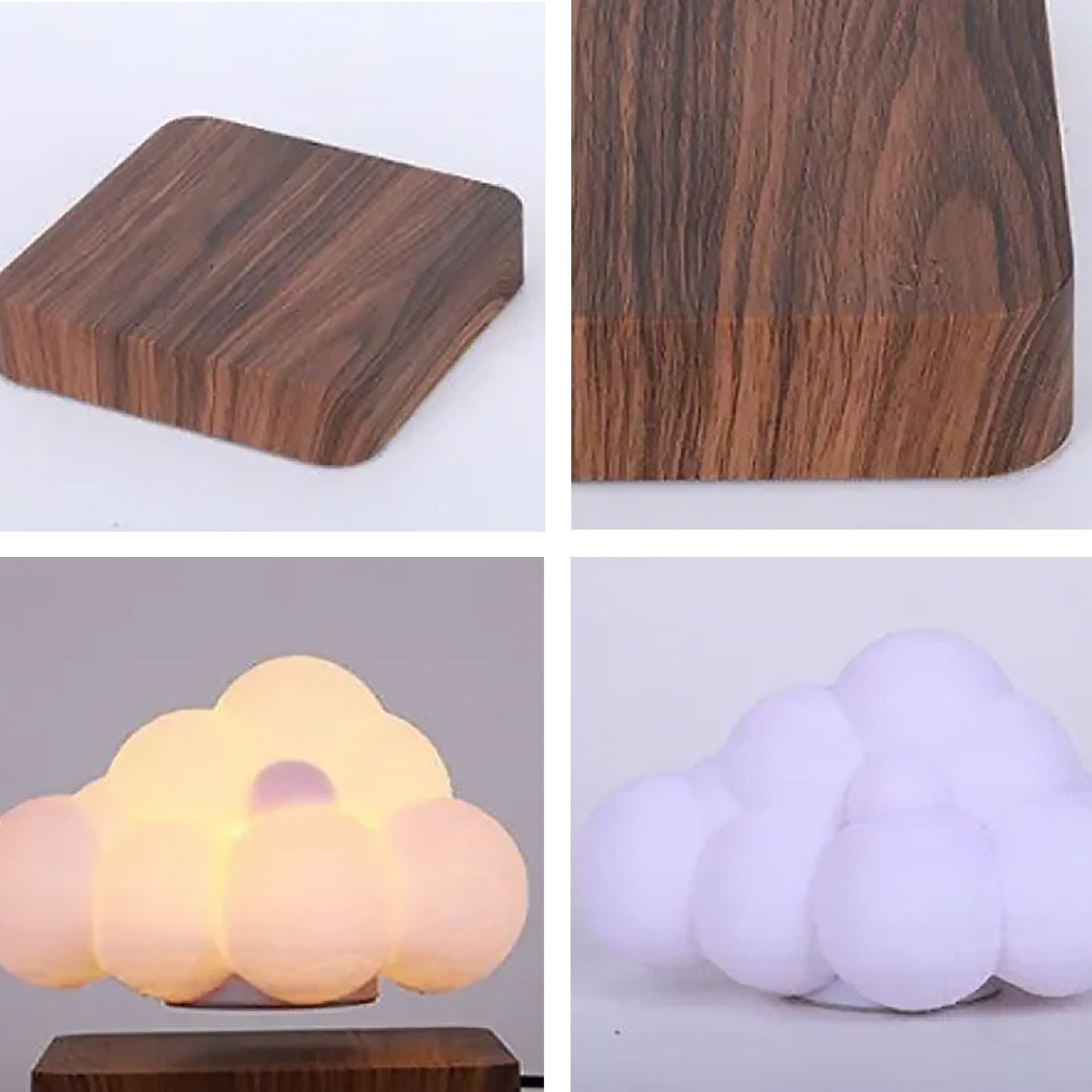 Floating Cloud Wooden Base Lamp - SKØRTER