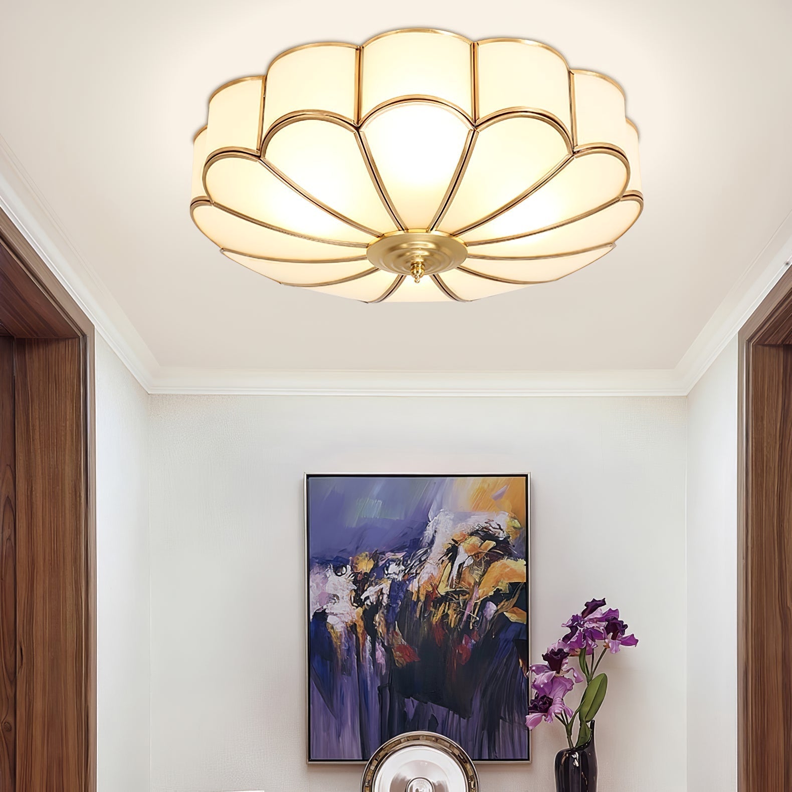 Flower Shape Glass Recessed Ceiling Light - SKØRTER