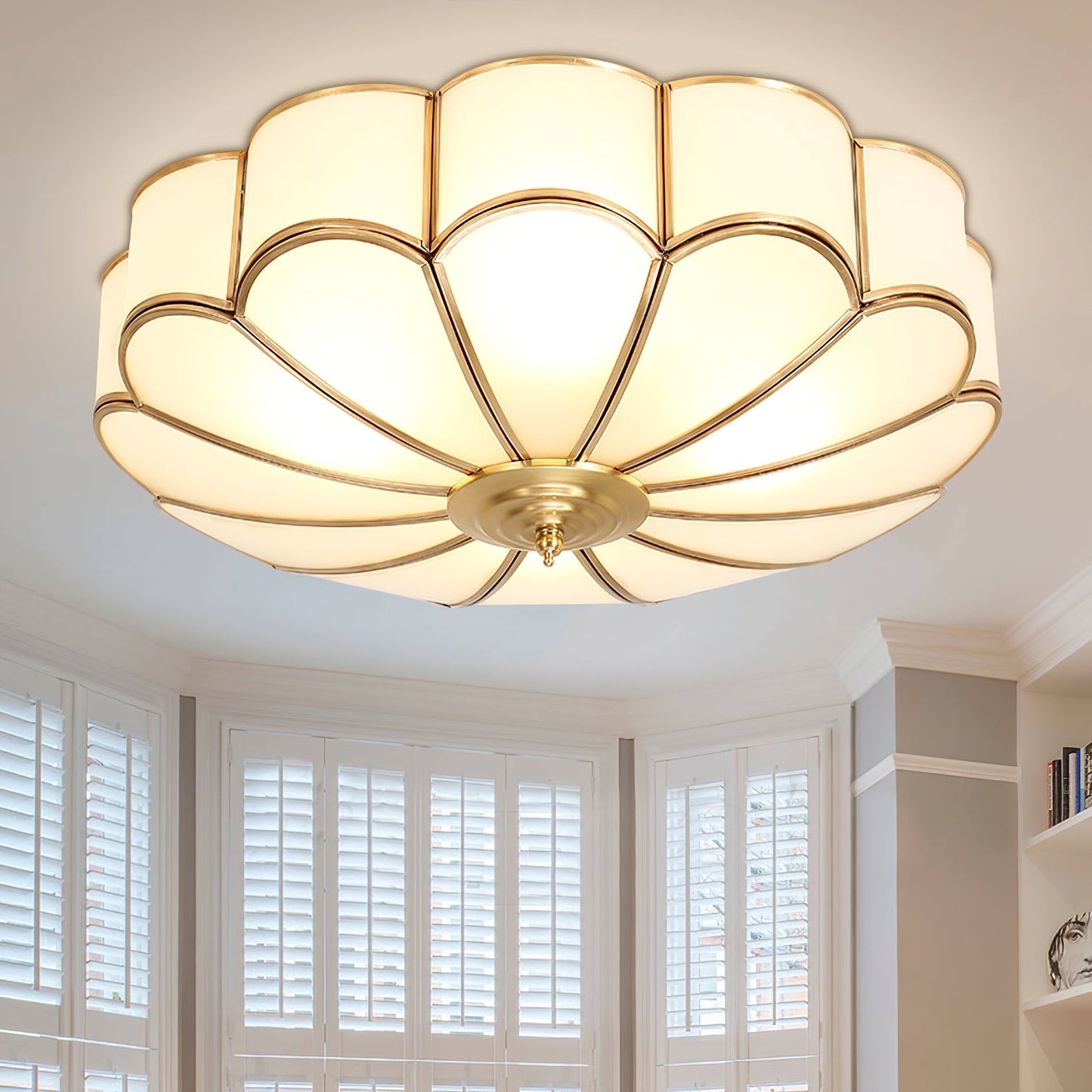 Flower Shape Glass Recessed Ceiling Light - SKØRTER