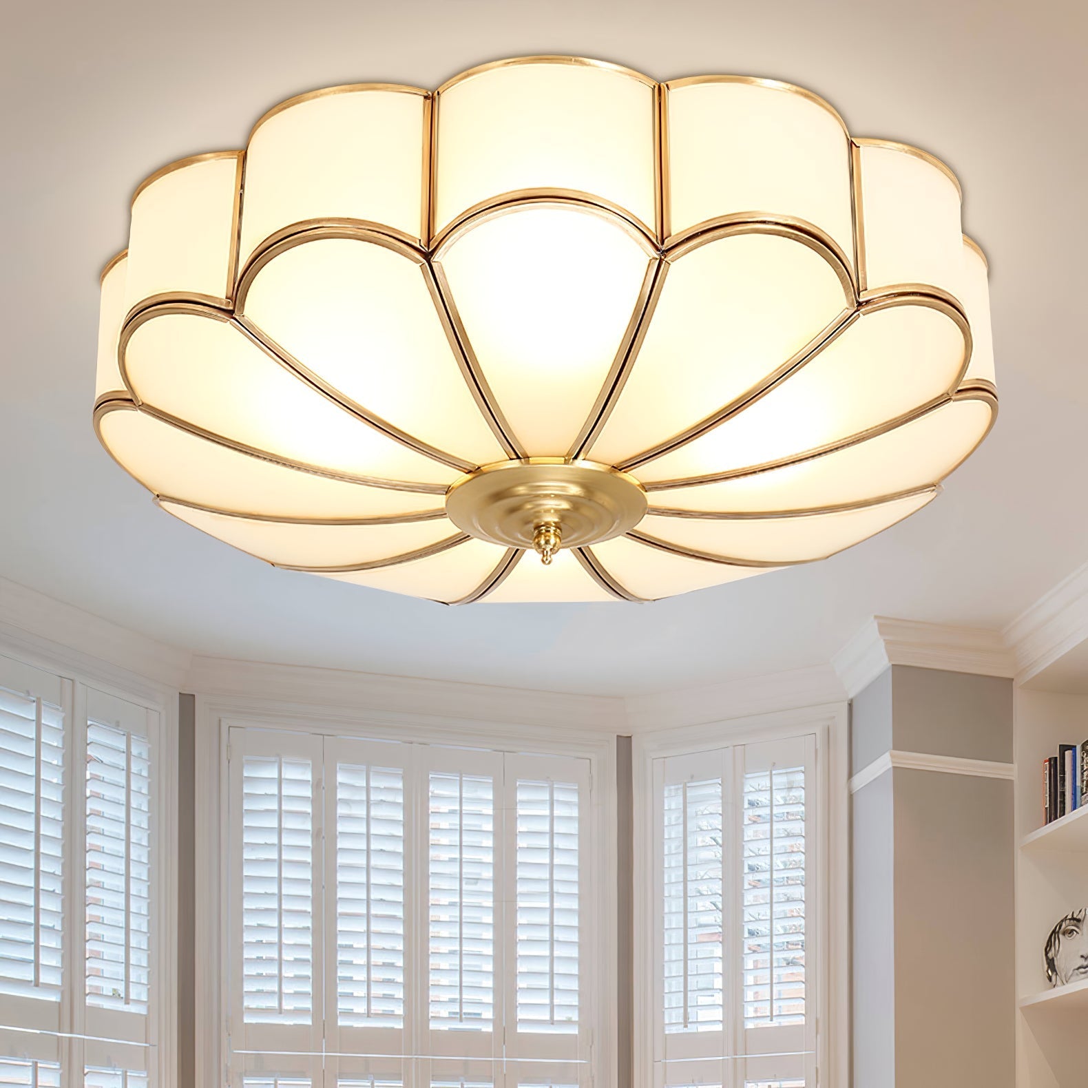 Flower Shape Glass Recessed Ceiling Light - SKØRTER