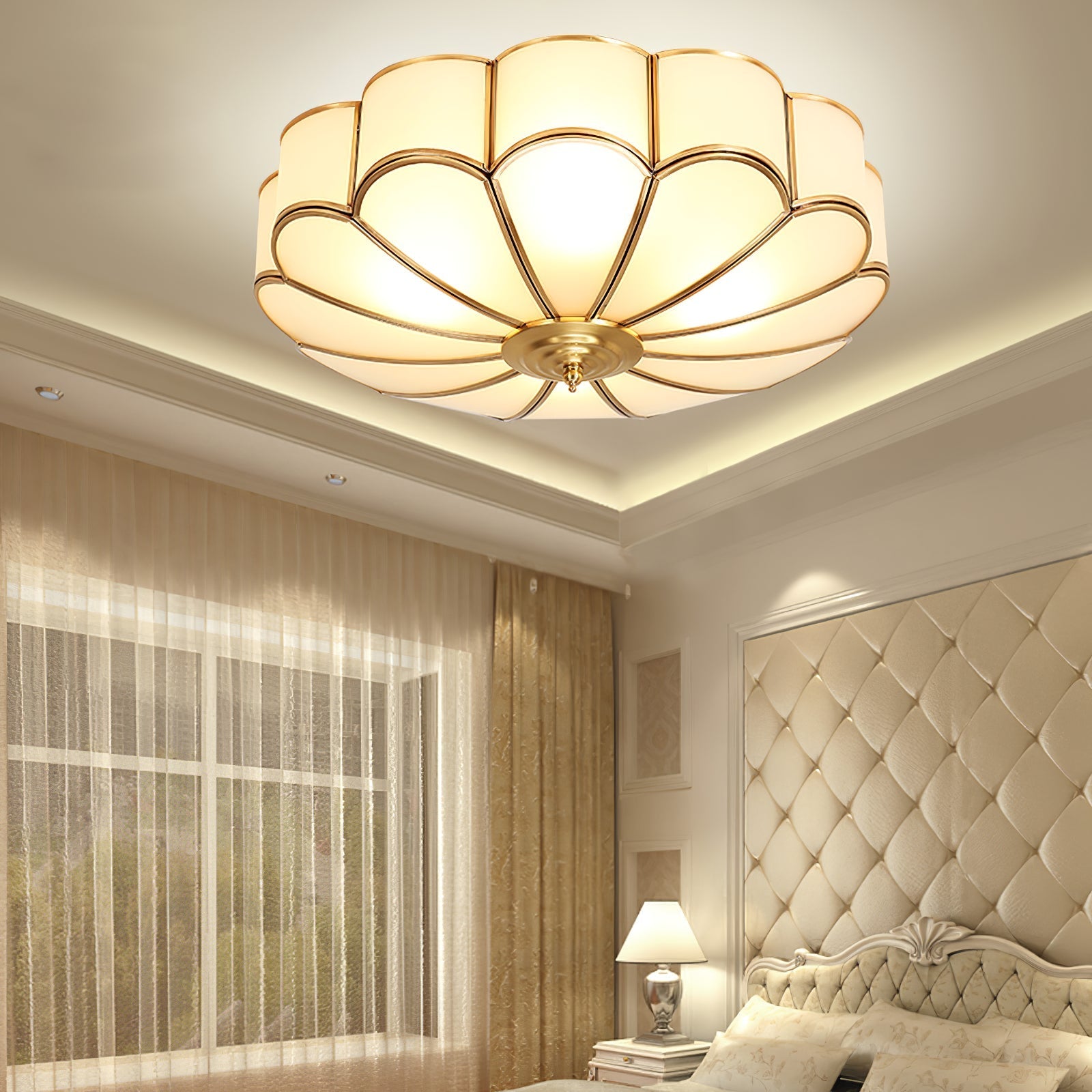 Flower Shape Glass Recessed Ceiling Light - SKØRTER