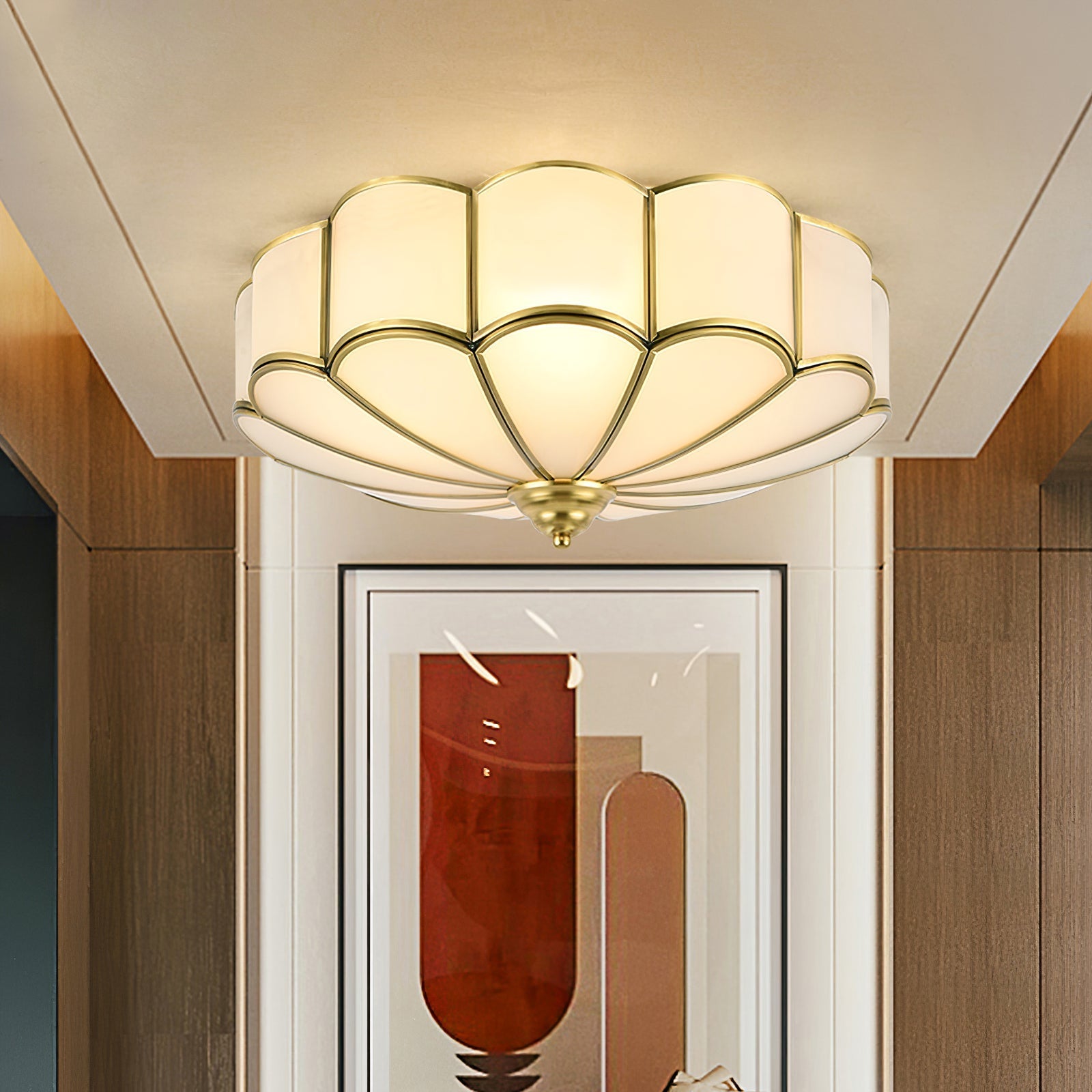 Flower Shape Glass Recessed Ceiling Light - SKØRTER