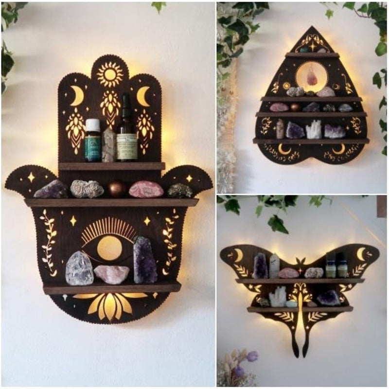 skorter | Luna Moth Lamp Crystal Shelves