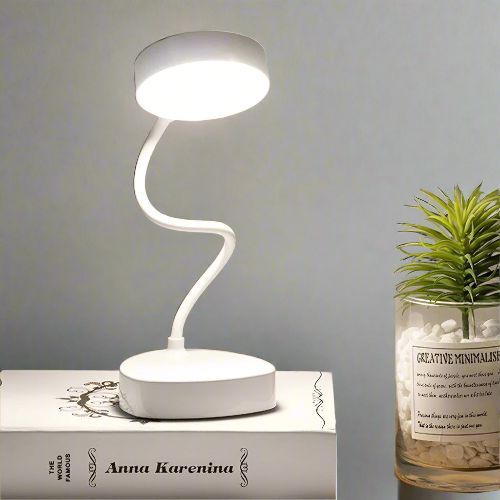 Skorter | LED Bedside Reading Lamp - Adjustable White Light Fixture for Nightstand & Bedroom Use