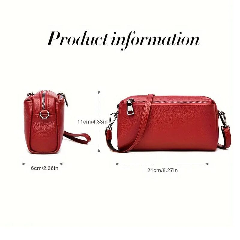 Skorter | Genuine leather crossover bag shoulder small square bag