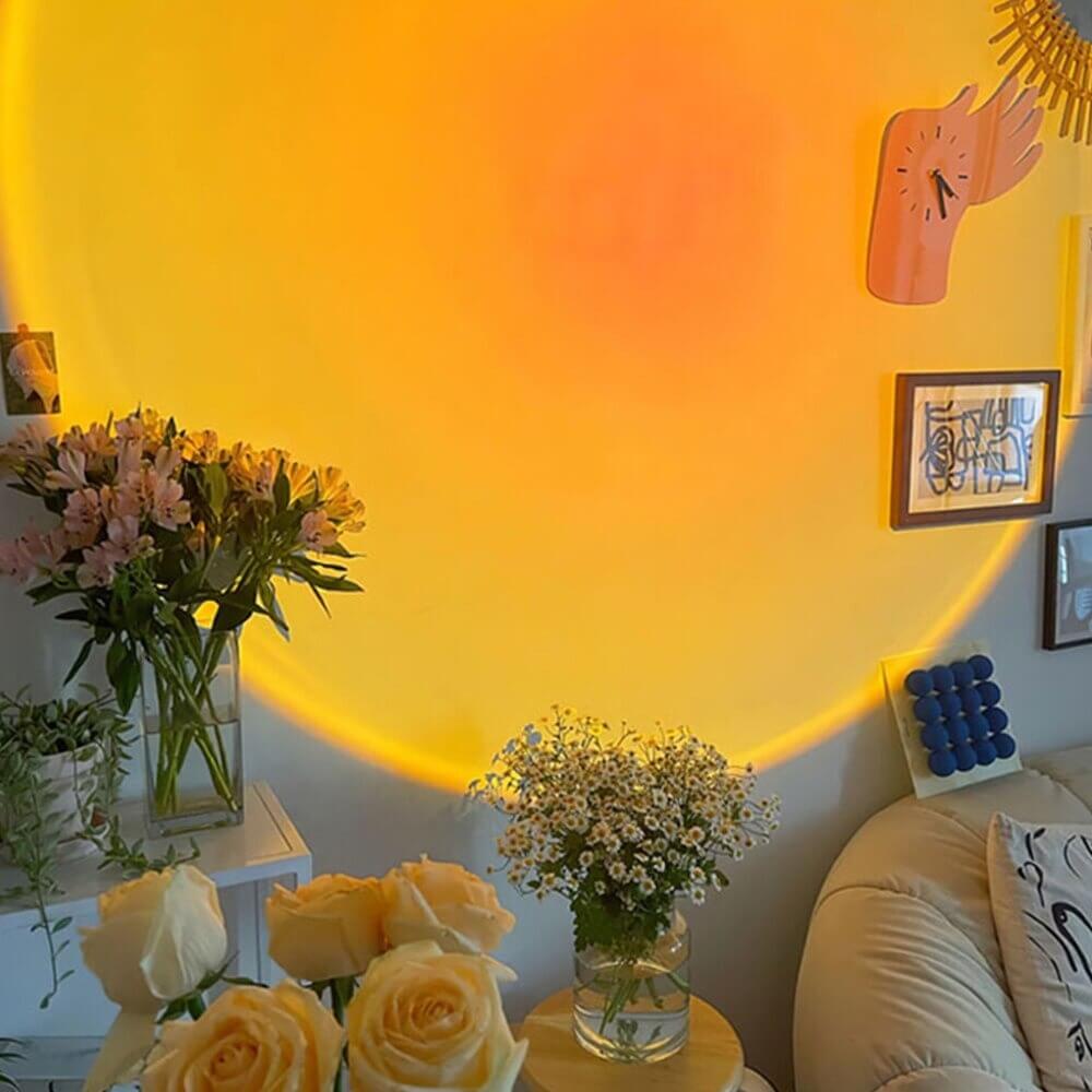 Skorter | Golden Glow – Sunset Projection Lamp with 16 Colors and Rotating Head
