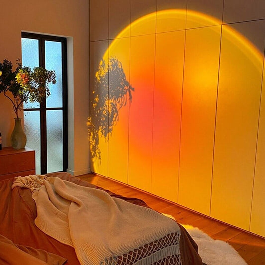 Skorter | Golden Glow – Sunset Projection Lamp with 16 Colors and Rotating Head