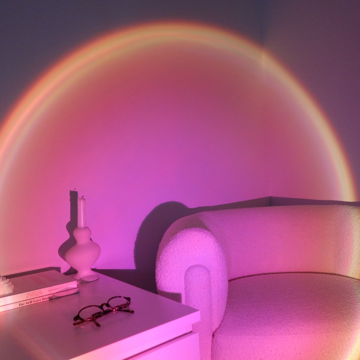 Skorter | Golden Glow – Sunset Projection Lamp with 16 Colors and Rotating Head