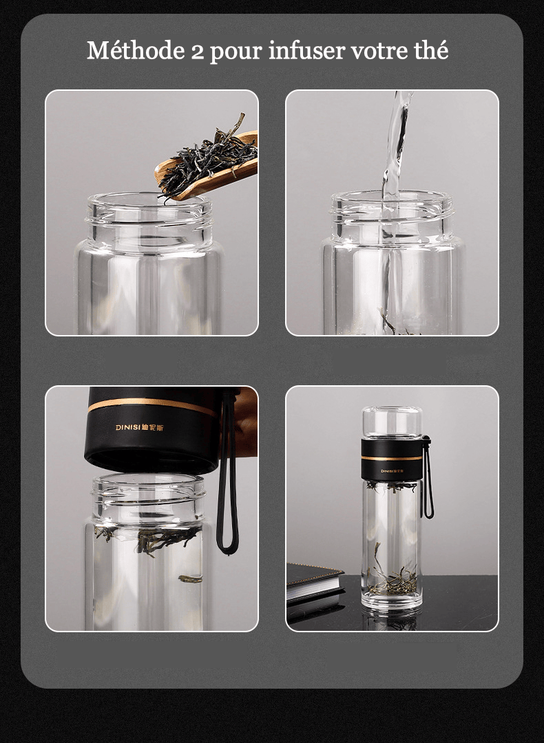 Skorter tea infuser in crystal clear glass
