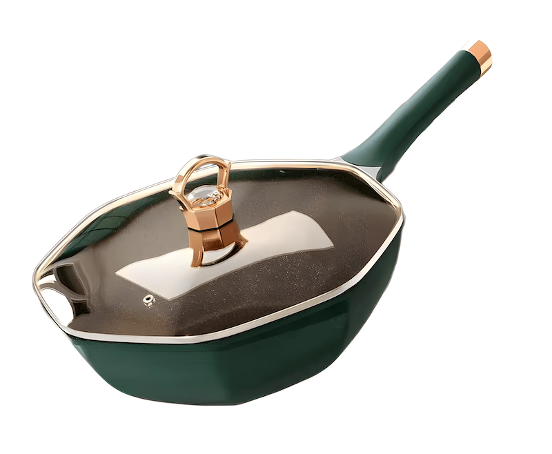 Skorter octagonal in green cast iron